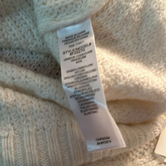 NEW $188 Splendid Women's White Chunky Knit Pullover Crewneck Sweater Size L - Picture 4 of 6